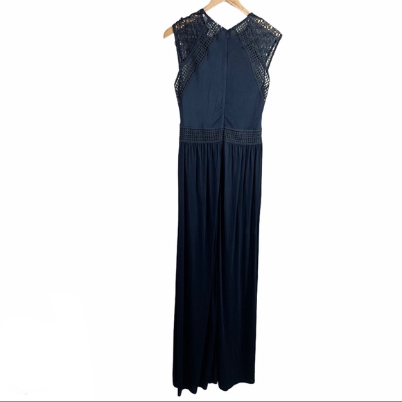 H&M Navy Crocheted Maxi Dress Medium - Picture 2 of 15